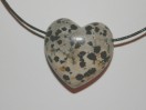 Perle Jaspe léopard coeur 28mm. Pièce unique