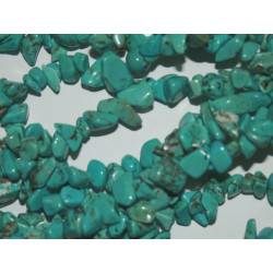 Perles Turquoise rocailles chips