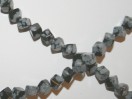 Perle Obsidienne losange 4mm. La perle