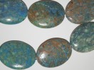 Perle Azurite ovale 40mm. La perle