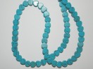 Perle Howlite bleue coeur 6mm. La perle