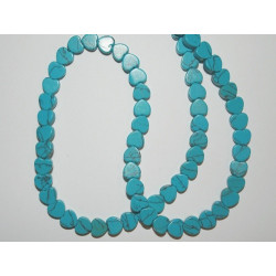 Perle Howlite bleue coeur 6mm. La perle