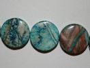 Perle Jaspe Azur pastille 30mm. La perle