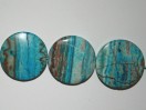 Perle Jaspe Azur pastille 20mm. La perle