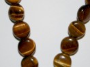 Perle Oeil de Tigre pastille 10mm. La perle
