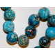 Perle Howlite bleue ronde 14mm. La perle