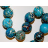 Perle Howlite bleue ronde 14mm. La perle