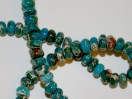 Perle Howlite bleue bouton 8mm. La perle