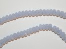 Perle Calcédoine bleue bouton facetté 5mm. La perle