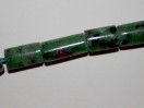 Perle Rubis Zoïsite cylindre 8mm. La perle