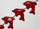 Perle Jaspe rouge dauphin 20mm. La perle