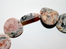 Perle Agate crazy pastille ondulée 25mm. La perle