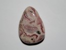 Perle Rhodochrosite goutte 29mm. Pièce unique