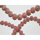 Perle Rhodochrosite ronde. La perle