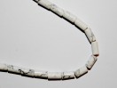 Perle Howlite blanche cylindre 7mm. La perle