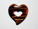 Perle Oeil de Tigre pendentif coeur 30mm. Pièce unique