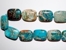 Perle Howlite bleue rectangulaire 20mm. La perle