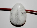 Perle Howlite blanche goutte 28mm. Pièce unique