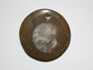 Perle Ammonite fossile ronde 31mm. Pièce unique