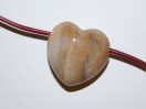 Perle Mokaïte coeur 25mm. Pièce unique