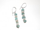 Boucles d'oreilles Apatite et perles d'eau douce. La paire