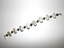 Bracelet Malachite et Perles d'eau douce. Pièce unique