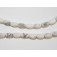 Perle Howlite blanche olive grain de riz 6mm. La perle