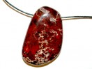 Perle Jaspe pendentif 50mm. Pièce unique