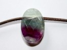 Perle pendentif Fluorite facettée 21mm. pièce unique