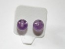 Boucles d'oreilles puces Améthyste sur argent. La paire