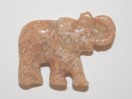 Perle Calcédoine rose éléphant. Pièce unique