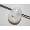 Perle Howlite blanche goutte 28mm. Pièce unique