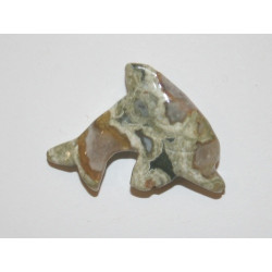 Perle Rhyolite dauphin 35mm. Pièce unique