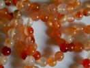Perle Agate orange ronde. La perle