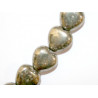 Perle Pyrite coeur 10mm. La perle