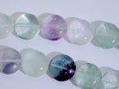 Perle Fluorite pastille 14mm. La perle