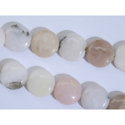 Perle Opale pastille 14mm. La perle