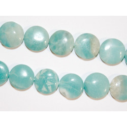 Perle Amazonite Pastille 14mm. La perle