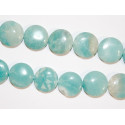 Perle Amazonite Pastille 14mm. La perle