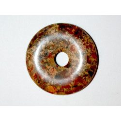 Donut Jaspe rouge 40mm. Pièce unique