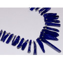Perle Lapis Lazuli barettes en chute. Le rang