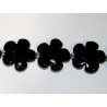 Perle Agate noire fleur 20mm. La perle