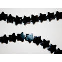 Perle Agate noire étoile 10mm. La perle