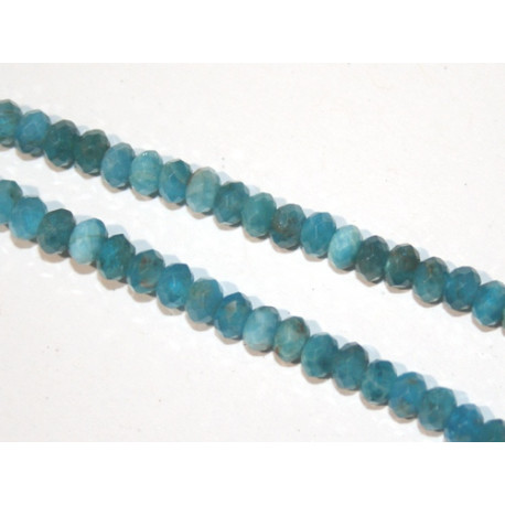 Perle Apatite facettée 4x3mm. La perle