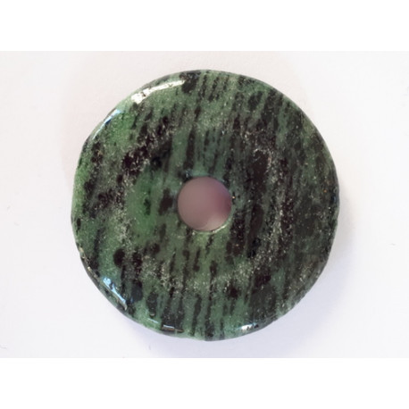Donut Rubis Zoïsite 40mm. Pièce unique