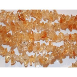 Perles Citrine rocailles chips 