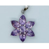Pendentif Améthyste fleur facettée sur argent