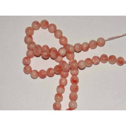 Perle Corail rose ronde. La perle