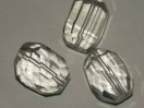 Perle Cristal de Roche olive facettée 13x19mm. La perle