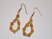 Boucles d'oreilles Ambre et Péridot. La paire boucles d'oreilles
